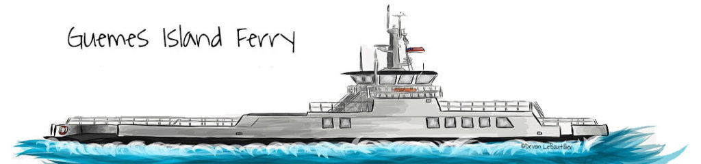 Guemes Island Ferry Illustration