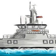 Guemes Island Ferry Illustration Cropped Icon
